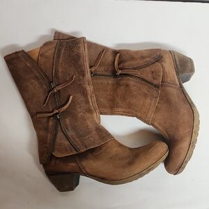 Matisse Made In Brazil Brown Unique Leather Womens Quality Sz 6.5 Awesome Boots